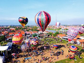 The hot air balloon festival is a cultural event that imitates the cappadocia festival in turkey