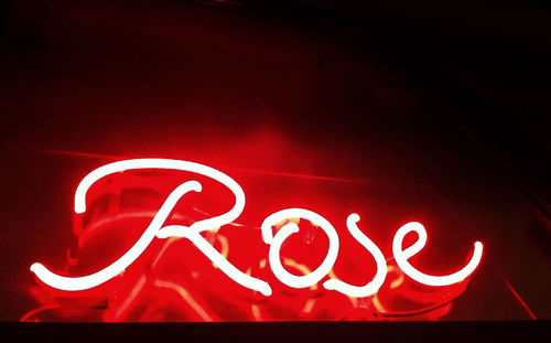 Close-up of illuminated lights at night