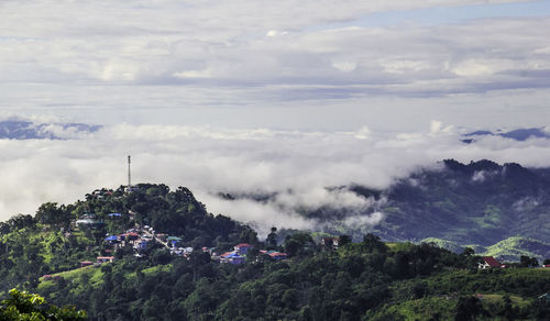 Panoramic view of townscape against sky