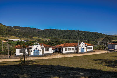 View of typical architecture house of the region, near monte alegre do sul, brazil.