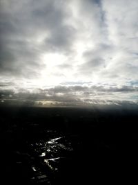 Scenic view of silhouette landscape against sky