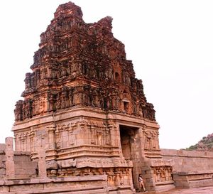 Low angle view of temple against clear sky