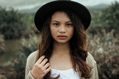 Portrait of young woman