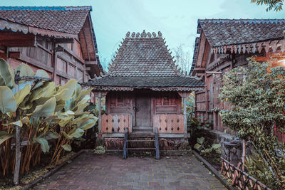 Exterior of old cultural building against sky in indonesia