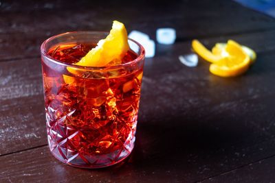 Close-up of drink in glass on table