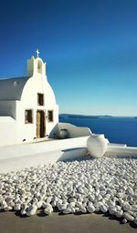 Chapel by sea at santorini