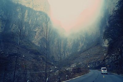 Road passing through mountains