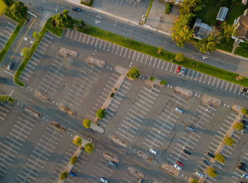 High angle view of traffic on road