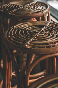 Close-up of spiral staircase