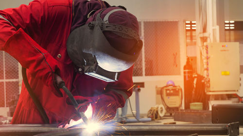 Man working at construction site