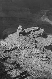 High angle view of rock on landscape