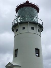 Low angle view of lighthouse against sky