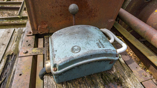 Close-up of old rusty metal