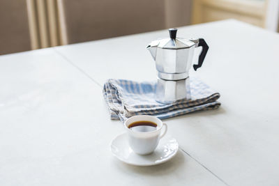 Close-up of coffee on table