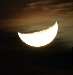 Scenic view of landscape against sky at night