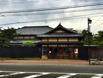 View of buildings along road