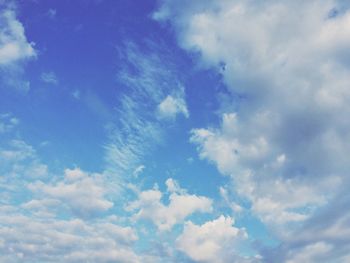 Low angle view of clouds in sky