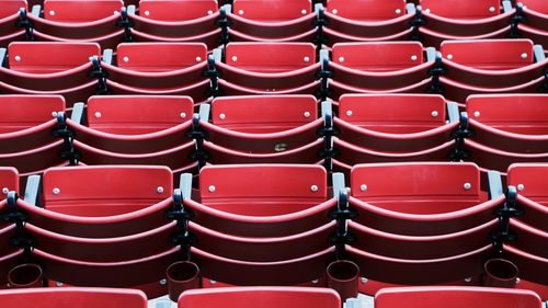 Full frame shot of empty chairs