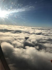 Aerial view of clouds over landscape