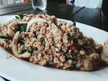 Close-up of food in plate