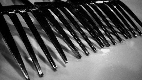 Close-up of objects on table