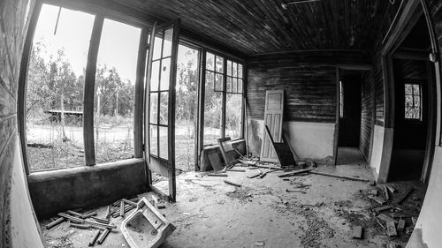 Interior of abandoned home