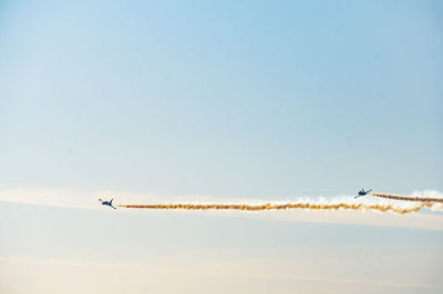 Airplane flying in sky