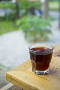Close-up of coffee on table