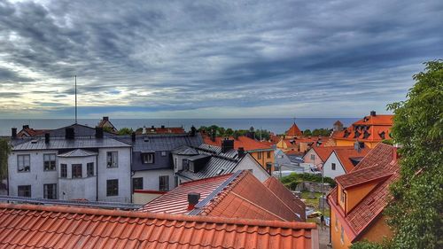 Houses against sky