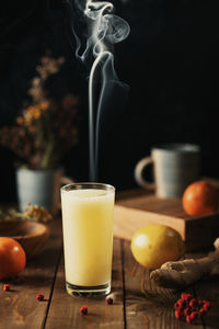 Close-up of drink on table