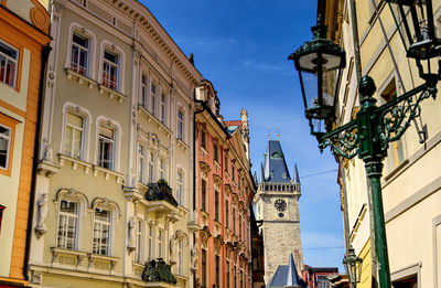 Low angle view of buildings in city