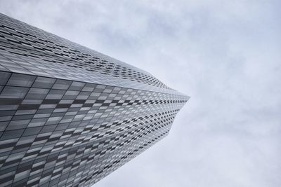 Low angle view of modern building against sky