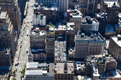 High angle view of cityscape