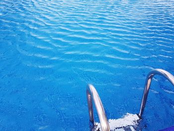 High angle view of swimming pool in sea