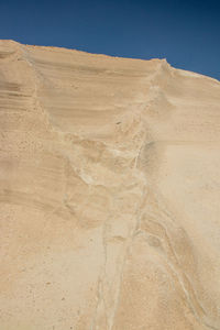 Scenic view of desert against clear sky