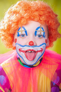 Close-up portrait of a smiling boy