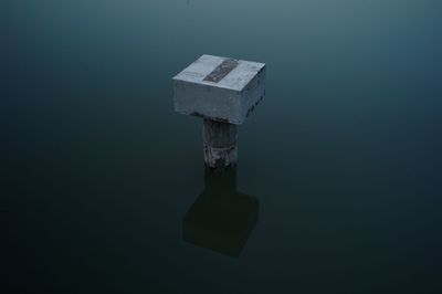 High angle view of water on table