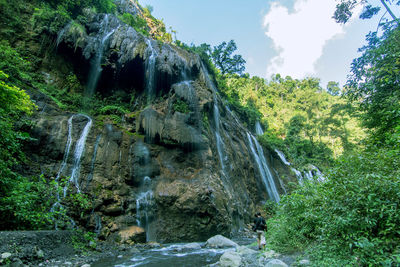 River flowing through rocks