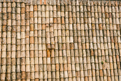 Full frame shot of patterned roof