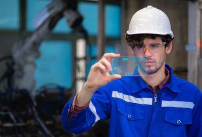 Portrait of man working