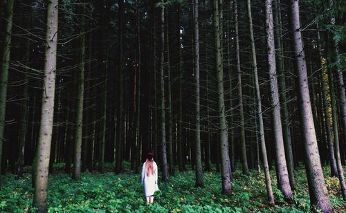 Woman in forest