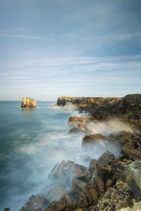 Rock formations in sea