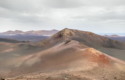 Impression at the timanfaya national park in lanzarote, part of the canary islands in spain