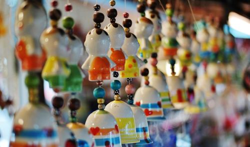 Close-up of multi colored balloons