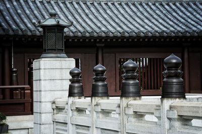 Close-up of roof outside building