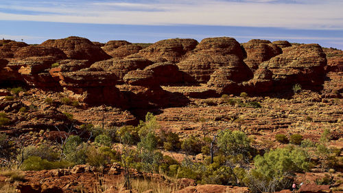 Scenic view of rock formation against sky