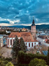 View of townscape against sky