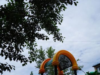 Low angle view of tree against sky