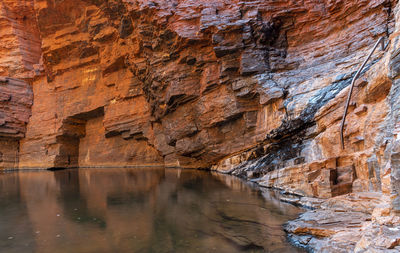 Rock formations in water