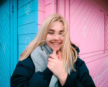 Portrait of a smiling young woman